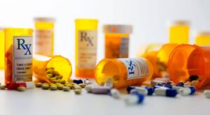 prescription drugs and medication bottles